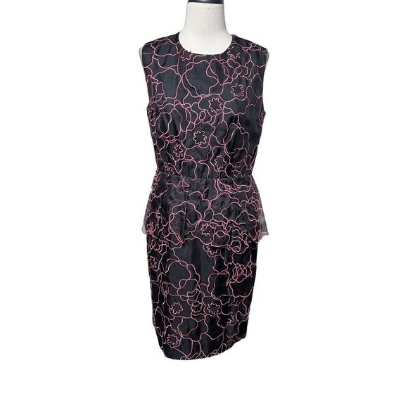 Diane Von Furstenberg Leni Interlaced Sleeveless Silk Floral Dress Size 8 - Picture 1 of 9